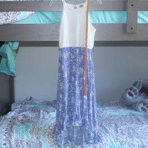 Hi-Low Dress with Belt